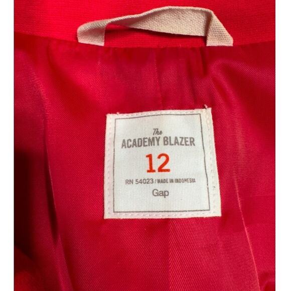 GAP Women's Career Academy Jacket Colorblock Sleeves Size 12 Red Gray - Picture 7 of 9
